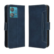 For Motorola Edge 40 Neo 5G Skin Feel Calf Texture Card Slots Leather Phone Case(Blue)