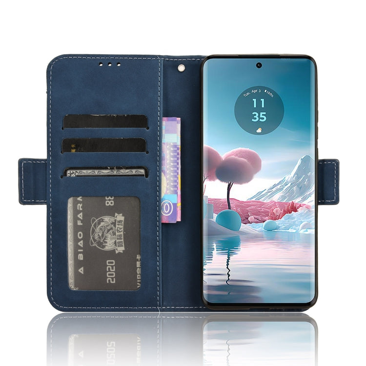 For Motorola Edge 40 Neo 5G Skin Feel Calf Texture Card Slots Leather Phone Case(Blue) - Motorola Cases by PMC TechLife | Online Shopping South Africa | PMC TechLife | Buy Now Pay Later Mobicred