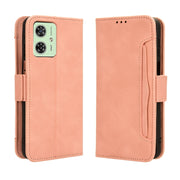 For Motorola Moto G54 5G Skin Feel Calf Texture Card Slots Leather Phone Case(Pink)