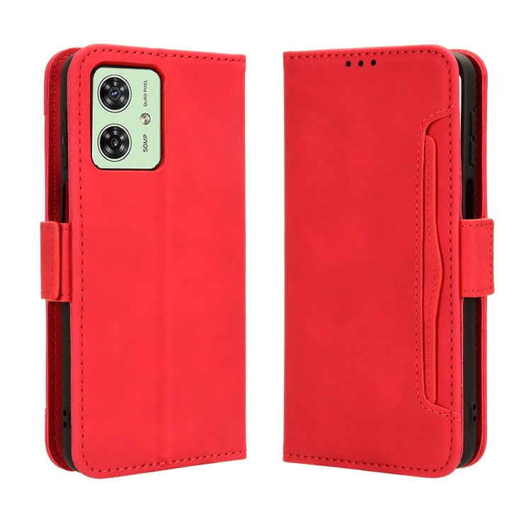 For Motorola Moto G54 5G Skin Feel Calf Texture Card Slots Leather Phone Case(Red)
