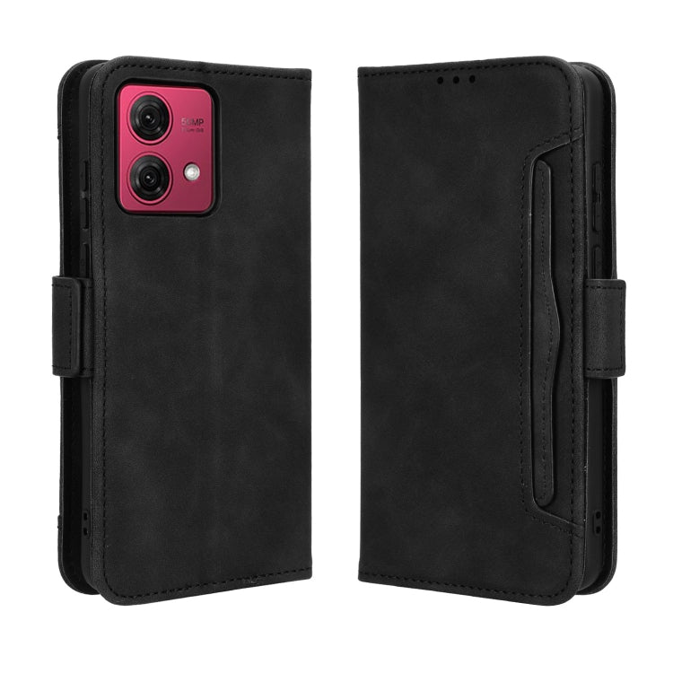 For Motorola Moto G84 5G Skin Feel Calf Texture Card Slots Leather Phone Case(Black)