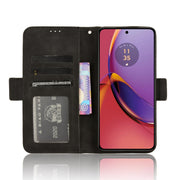 For Motorola Moto G84 5G Skin Feel Calf Texture Card Slots Leather Phone Case(Black)