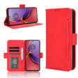 For Motorola Moto G84 5G Skin Feel Calf Texture Card Slots Leather Phone Case(Red) - Motorola Cases by PMC TechLife | Online Shopping South Africa | PMC TechLife | Buy Now Pay Later Mobicred