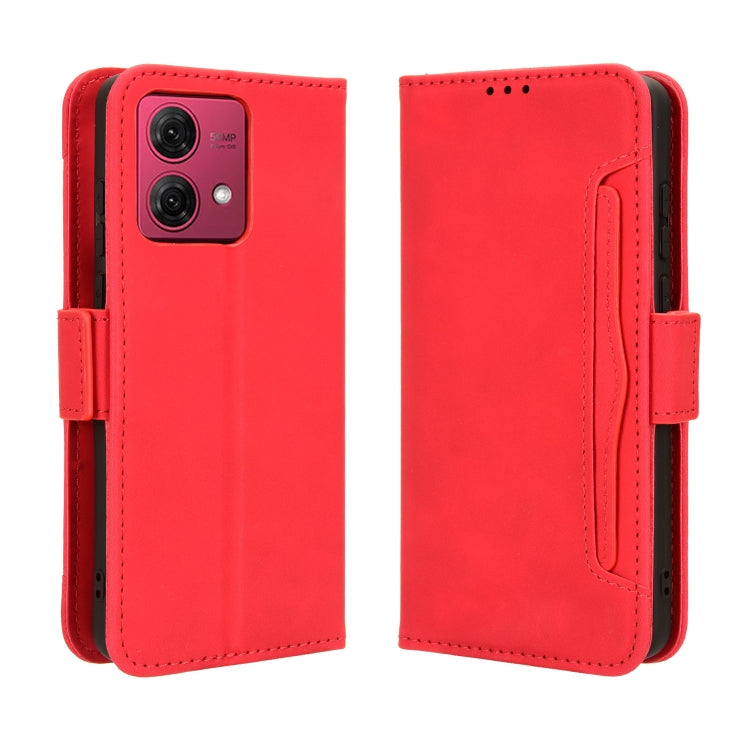 For Motorola Moto G84 5G Skin Feel Calf Texture Card Slots Leather Phone Case(Red) - Motorola Cases by PMC TechLife | Online Shopping South Africa | PMC TechLife | Buy Now Pay Later Mobicred