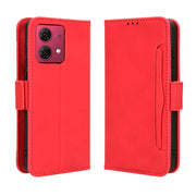 For Motorola Moto G84 5G Skin Feel Calf Texture Card Slots Leather Phone Case(Red)