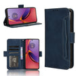 For Motorola Moto G84 5G Skin Feel Calf Texture Card Slots Leather Phone Case(Blue) - Motorola Cases by PMC TechLife | Online Shopping South Africa | PMC TechLife | Buy Now Pay Later Mobicred