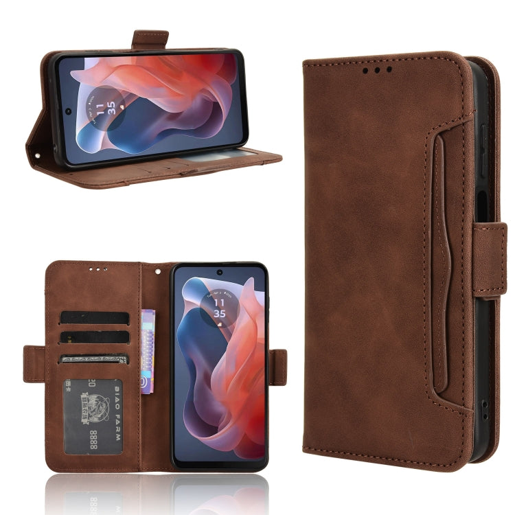 For Motorola Moto G Play 4G 2024 Skin Feel Calf Texture Card Slots Leather Phone Case(Brown) - free shipping - PMC TechLife - Order now!