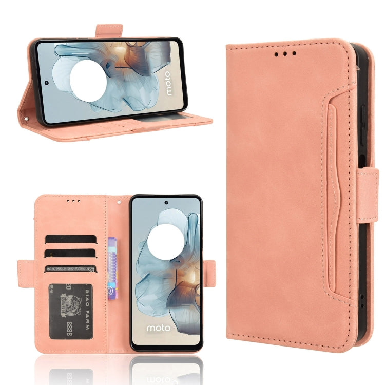 For Motorola Moto G Power 5G 2024 Skin Feel Calf Texture Card Slots Leather Phone Case(Pink) - Motorola Cases by PMC TechLife | Online Shopping South Africa | PMC TechLife | Buy Now Pay Later Mobicred