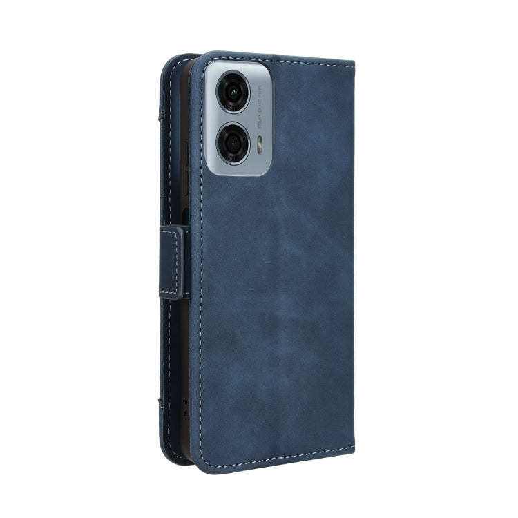 For Motorola Moto G Power 5G 2024 Skin Feel Calf Texture Card Slots Leather Phone Case(Blue) - Motorola Cases by PMC TechLife | Online Shopping South Africa | PMC TechLife | Buy Now Pay Later Mobicred