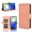 For Motorola Moto G04 / G24 Skin Feel Calf Texture Card Slots Leather Phone Case(Pink) - Motorola Cases by PMC TechLife | Online Shopping South Africa | PMC TechLife | Buy Now Pay Later Mobicred