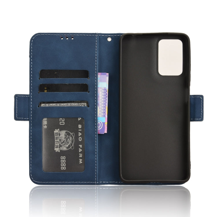 For Motorola Moto G04 / G24 Skin Feel Calf Texture Card Slots Leather Phone Case(Blue) - Motorola Cases by PMC TechLife | Online Shopping South Africa | PMC TechLife | Buy Now Pay Later Mobicred