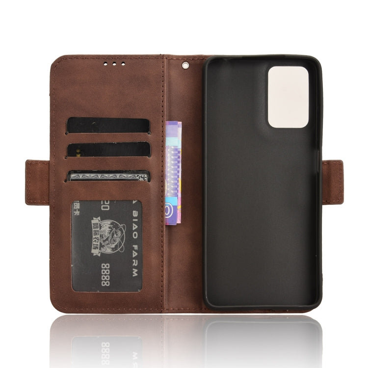 For Motorola Moto G04 / G24 Skin Feel Calf Texture Card Slots Leather Phone Case(Brown) - Motorola Cases by PMC TechLife | Online Shopping South Africa | PMC TechLife | Buy Now Pay Later Mobicred