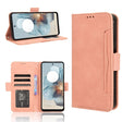 For Motorola Moto G34 5G Skin Feel Calf Texture Card Slots Leather Phone Case(Pink) - Motorola Cases by PMC TechLife | Online Shopping South Africa | PMC TechLife | Buy Now Pay Later Mobicred