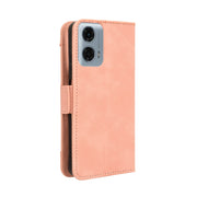 For Motorola Moto G34 5G Skin Feel Calf Texture Card Slots Leather Phone Case(Pink)