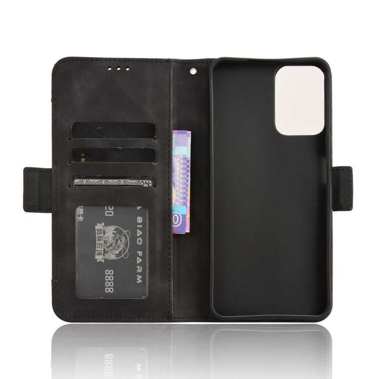 For Motorola Moto G34 5G Skin Feel Calf Texture Card Slots Leather Phone Case(Black) - Motorola Cases by PMC TechLife | Online Shopping South Africa | PMC TechLife | Buy Now Pay Later Mobicred