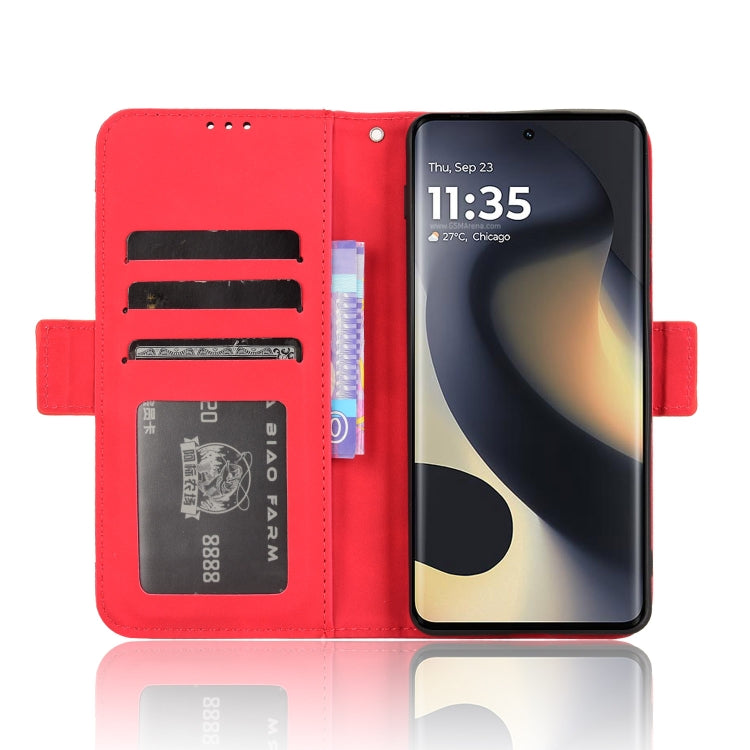 For Motorola Edge 2024 5G Skin Feel Calf Texture Card Slots Leather Phone Case(Red) - Motorola Cases by PMC Jewellery | Online Shopping South Africa | PMC Jewellery | Buy Now Pay Later Mobicred