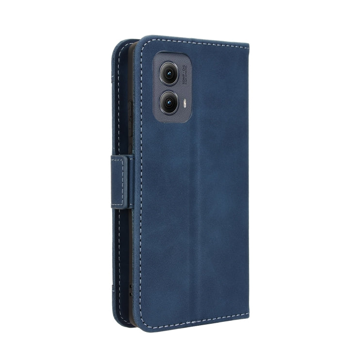 For Motorola Edge 2024 5G Skin Feel Calf Texture Card Slots Leather Phone Case(Blue)
