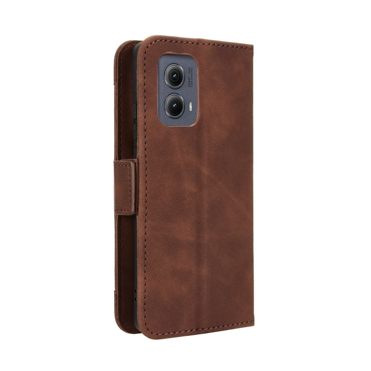 For Motorola Edge 2024 5G Skin Feel Calf Texture Card Slots Leather Phone Case(Brown)