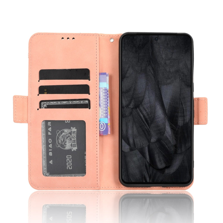 For Google Pixel 8 Pro Skin Feel Calf Texture Card Slots Leather Phone Case(Pink) - Google Cases by PMC TechLife | Online Shopping South Africa | PMC TechLife | Buy Now Pay Later Mobicred