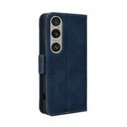 For Sony Xperia 1 VI 2024 Skin Feel Calf Texture Card Slots Leather Phone Case(Blue)