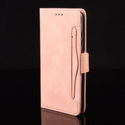 For Sony Xperia 10 VI 2024 Skin Feel Calf Texture Card Slots Leather Phone Case(Pink)