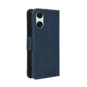 For Sony Xperia 10 VI 2024 Skin Feel Calf Texture Card Slots Leather Phone Case(Blue)