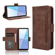 For Sony Xperia 10 VI 2024 Skin Feel Calf Texture Card Slots Leather Phone Case(Brown) - Sony Cases by PMC Jewellery | Online Shopping South Africa | PMC Jewellery | Buy Now Pay Later Mobicred