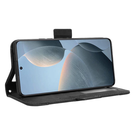 For Xiaomi Redmi K70 / K70 Pro 5G Skin Feel Calf Texture Card Slots Leather Phone Case(Black)