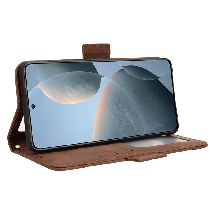For Xiaomi Redmi K70 / K70 Pro 5G Skin Feel Calf Texture Card Slots Leather Phone Case(Brown)