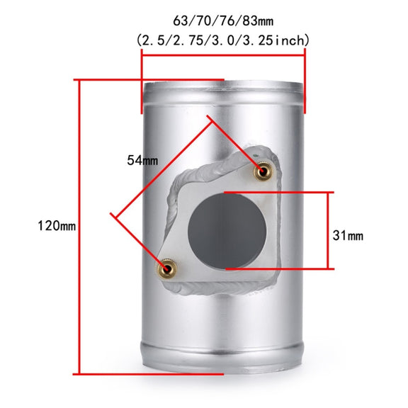 70mm XH-UN603 Car Modified Engine Air Flow Meter Flange Intake Sensor Base for Honda / Toyota / Subaru / Mazda