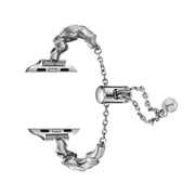 Ribbon Wave Metal Watch Band For Apple Watch 9 45mm(Silver)