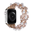 Four-leaf Bead Metal Watch Band For Apple Watch SE 2023 40mm(Rose Gold) - free shipping - PMC TechLife - Order now!