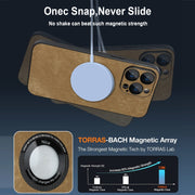 For iPhone 13 Skin Feel Leather MagSafe Magnetic Phone Case(Brown)