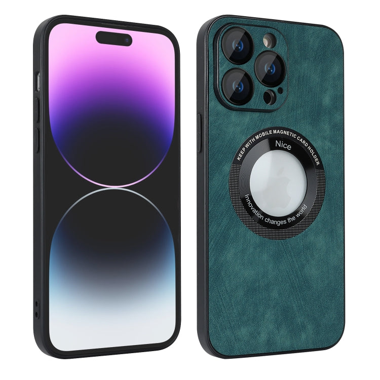 For iPhone 11 Pro Max Skin Feel Leather MagSafe Magnetic Phone Case(Green) - iPhone 11 Pro Max Cases by PMC TechLife | Online Shopping South Africa | PMC TechLife