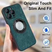 For iPhone 11 Pro Max Skin Feel Leather MagSafe Magnetic Phone Case(Green)