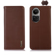 OPPO Reno10 5G / 10 Pro 5G Global KHAZNEH Nappa Top Layer Cowhide Leather Phone Case(Brown) - OPPO Cases by PMC TechLife | Online Shopping South Africa | PMC TechLife | Buy Now Pay Later Mobicred