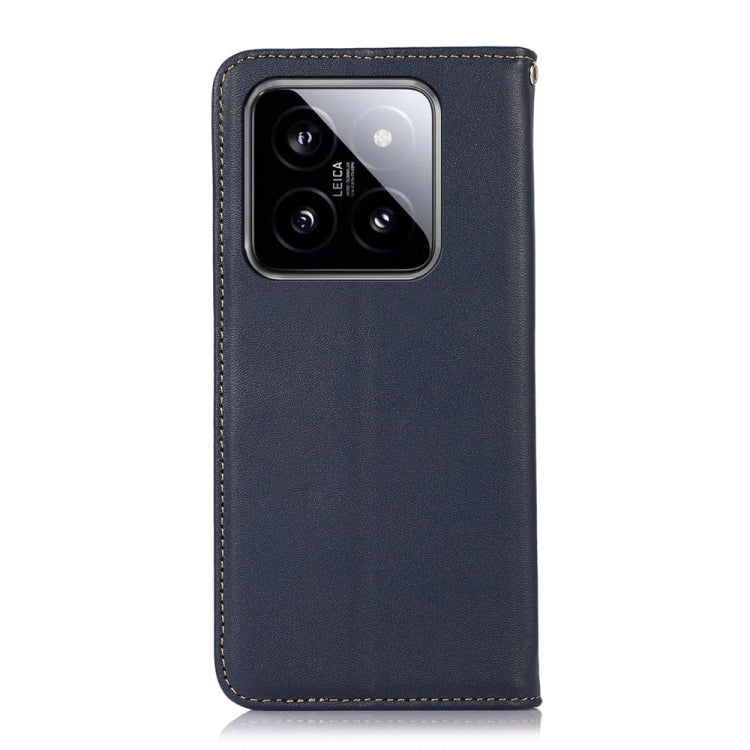 For Xiaomi 14 KHAZNEH Nappa Top Layer Cowhide Leather Phone Case(Blue) - 14 Cases by PMC TechLife | Online Shopping South Africa | PMC TechLife | Buy Now Pay Later Mobicred
