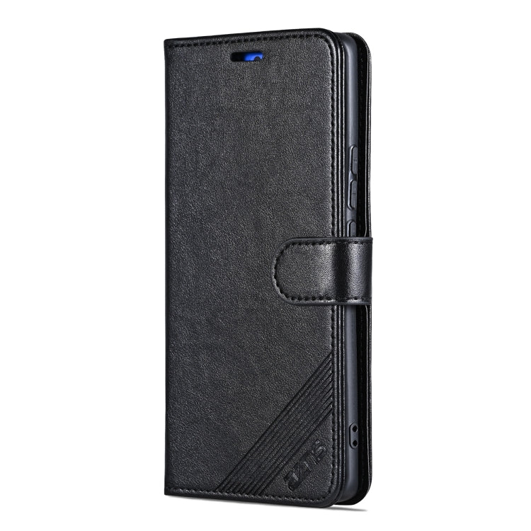 For vivo X100 5G AZNS Sheepskin Texture Flip Leather Phone Case(Black)