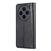 For vivo X100 5G AZNS Sheepskin Texture Flip Leather Phone Case(Black)