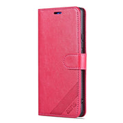 For vivo X100 5G AZNS Sheepskin Texture Flip Leather Phone Case(Red)