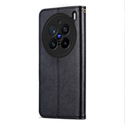 For vivo X200 Pro AZNS Sheepskin Texture Flip Leather Phone Case(Black)