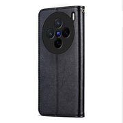 For vivo X200 AZNS Sheepskin Texture Flip Leather Phone Case(Black)