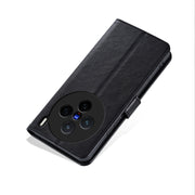 For vivo X200 AZNS Sheepskin Texture Flip Leather Phone Case(Black)