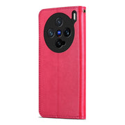For vivo X200 Pro mini AZNS Sheepskin Texture Flip Leather Phone Case(Red)