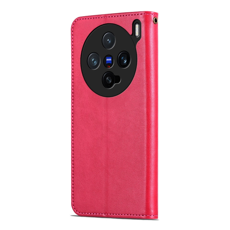 For vivo X200 Pro mini AZNS Sheepskin Texture Flip Leather Phone Case(Red)