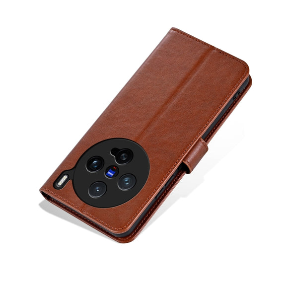 For vivo X200 Pro mini AZNS Sheepskin Texture Flip Leather Phone Case(Brown)