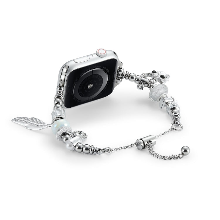 Bead Bracelet Metal Watch Band For Apple Watch SE 2023 44mm(Silver Owl) - free shipping - PMC TechLife - Order now!