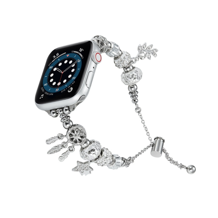 Bead Bracelet Metal Watch Band For Apple Watch SE 2023 44mm(Silver Star) - free shipping - PMC TechLife - Order now!