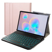 DY-M10P For Lenovo Smart Tab M10 HPD Plus TB-X606F 10.3 inch 2 in 1 Removable Magnetic ABS Bluetooth Keyboard + Protective Leather Tablet Case with Stand & Sleep / Wake-up & Pen Holder(Rose Gold)