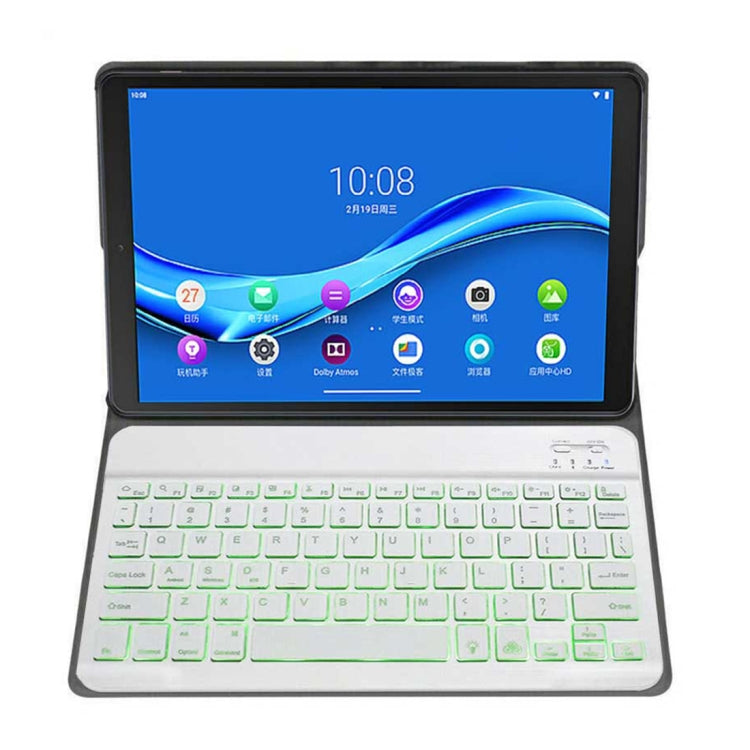 DY-M10P For Lenovo Smart Tab M10 HPD Plus TB-X606F 10.3 inch 2 in 1 Removable Magnetic ABS Bluetooth Keyboard + Protective Leather Tablet Case with Stand & Sleep / Wake-up & Pen Holder(Rose Gold)